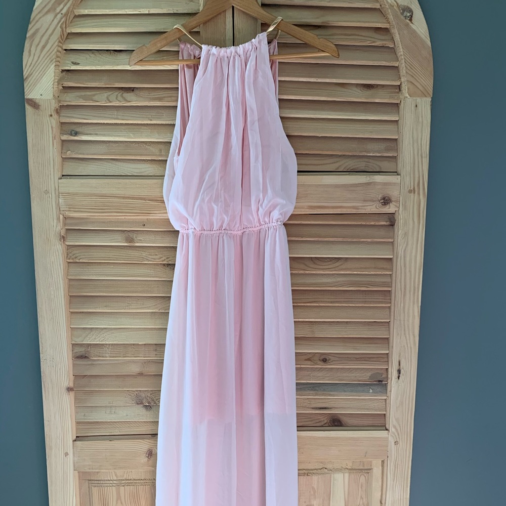 Pink formal maxi dress